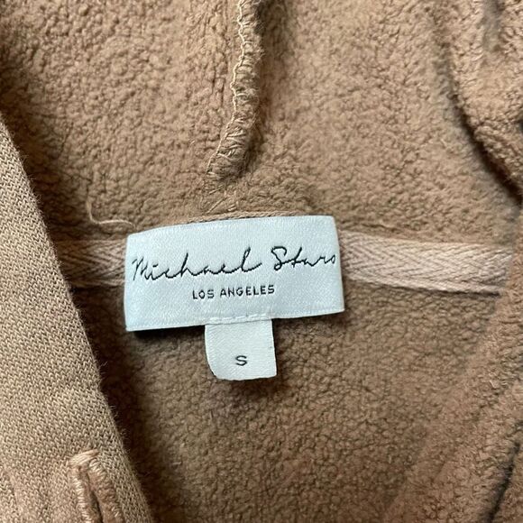 Michael Stars LA Women’s Small Brown Cropped Pullover Brown Hooded Sweatshirt - Picture 3 of 3